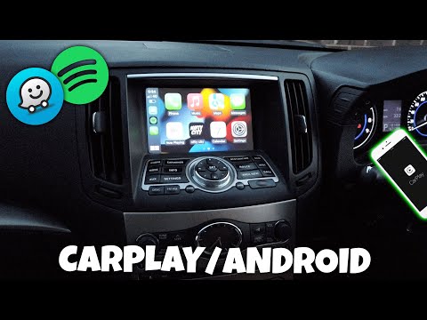 Видео: Обновление экрана интеграции OEM Apple CarPlay Android Auto для Infiniti G37 2007-2013