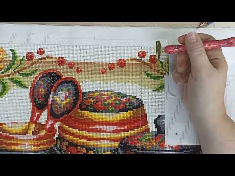 Видео: Алмазная мозаика. Без щелей, без скотча.