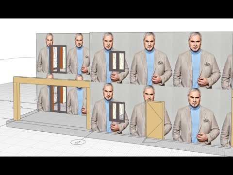 Видео: Renga: построение осей, стен, перекрытий, окон дверей, колонн, балки, создание 2-х этажей