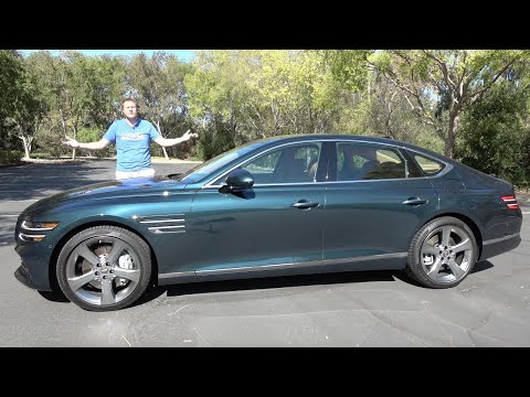 Видео: Genesis G80 2021 года - это борющийся с Mercedes люксовый спортивный седан