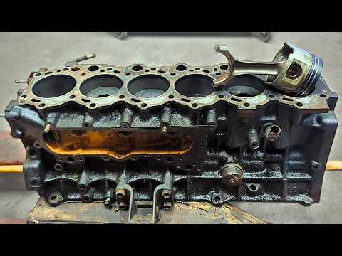 Видео: Возрождение гиганта - Реконструкция двигателя TOYOTA HDJ 80 4.2 TURBO - замедленная съемка
