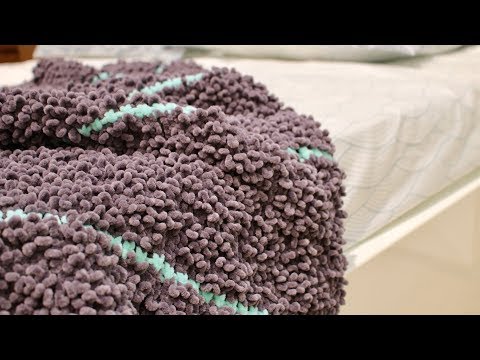 Видео: ПЛЮШЕВЫЙ плед "БАРАШЕК" пряжа Himalaya Dolphin LOOP