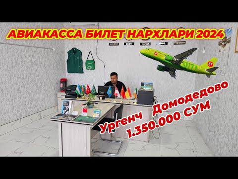 Видео: АВИАКАССА БИЛЕТ НАРХЛАРИ СИНДИ Ургенч Домодедово 1.350.000 Сум 18сентября 2024 г.