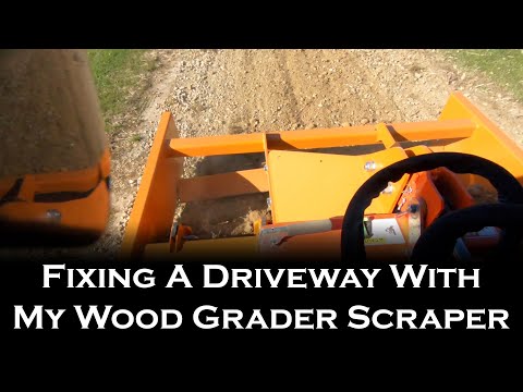 Видео: Ремонт подъездной дороги с помощью скрепера Woods Grader (земельный скребок) - № 64