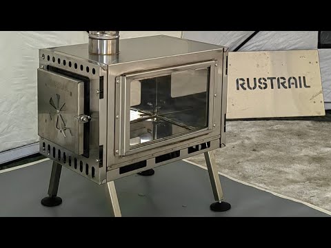 Видео: Печь-камин средняя от RUSTRAIL. Распаковка, комплектация и расположение в палатке Yurta 420.