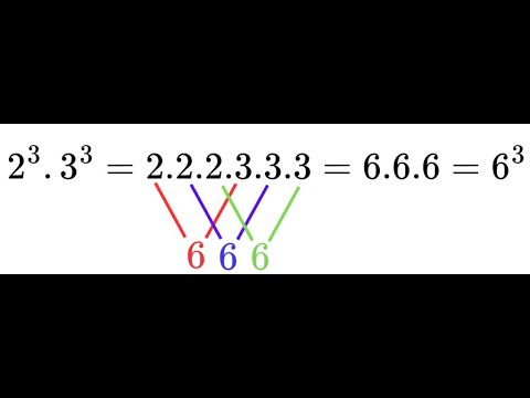 Видео: Математика за 6 клас. Степенуване на произведение и частно.
