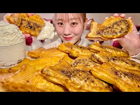 Видео: ASMR жареный тайяки【русские субтитры】【Mukbang/ Eating Sounds】