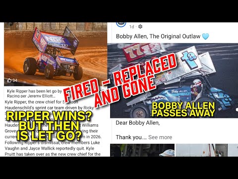 Видео: УВОЛЕН - ЗАМЕНЕН И УШЕЛ: Мир спринтерских автомобилей теряет Бобби Аллена после показательной нед...