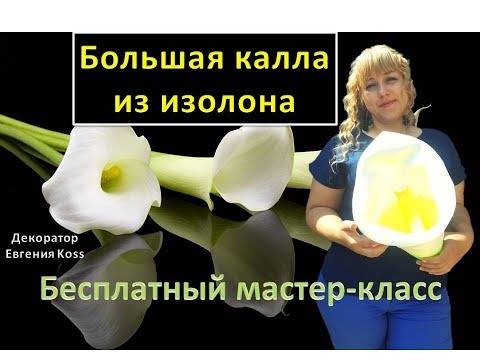 Видео: Ростовые цветы. Калла из изолона. Calla of isolon. Calla di isolon