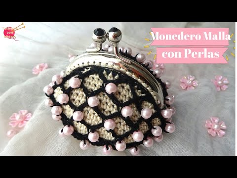 Видео: Сетчатый кошелек с жемчугом КРОШЕТ