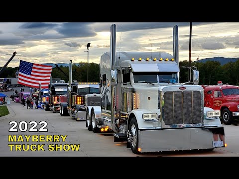 Видео: Mayberry Truck Show 2022 - Custom Big Rig Trucks - 1 октября 2022 г., Маунт-Эйри, Северная Каролина.