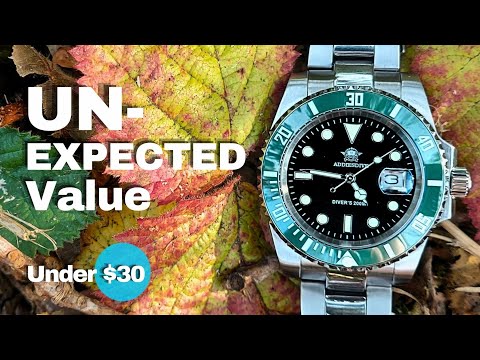 Видео: Обзор Addiesdive Diver 200m MY-H3 — неожиданная цена Rolex Sub Kermit Homage