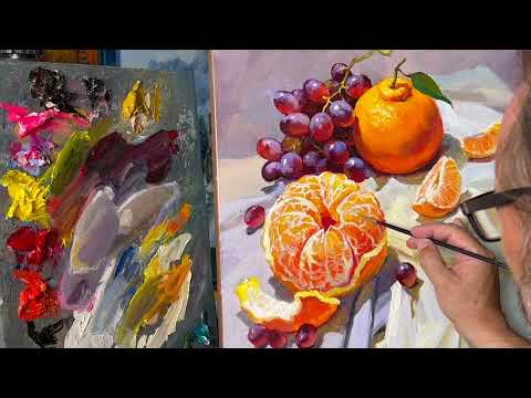 Видео: Премьера Сегодня! Мастер-класс "Яркий натюрморт" от Saharovs.Ru 🍊  Игорь Сахаров, живопись маслом