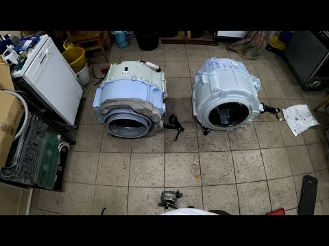 Видео: Стиральная машина Bosch 6 серия.Стучит на отжиме.Меняем Неразборный бак Бош на Разборный Сименс 700