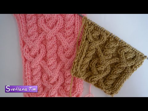 Видео: Аранское вязание с кельтским узором. ЖГУТЫ Аранские узоры спицами. Вязание спицами № 337
