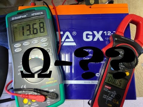 Видео: Внутреннее сопротивление АКБ, токоотдача, измерение