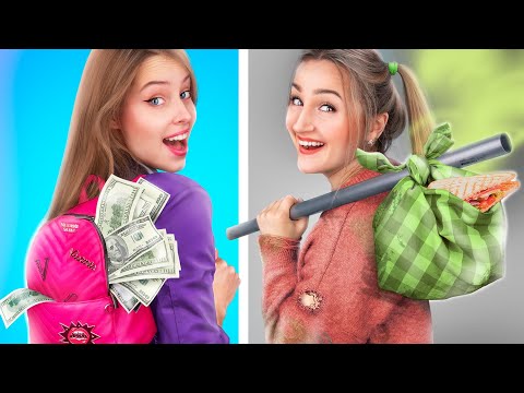 Видео: Бедная семья VS Богатая семья / Смешные ситуации!