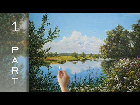 Видео: Acrylic painting techniques PART 1 | Мастер-класс по акриловой живописи  1 Часть