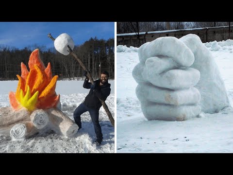 Видео: 60 идей использования снега