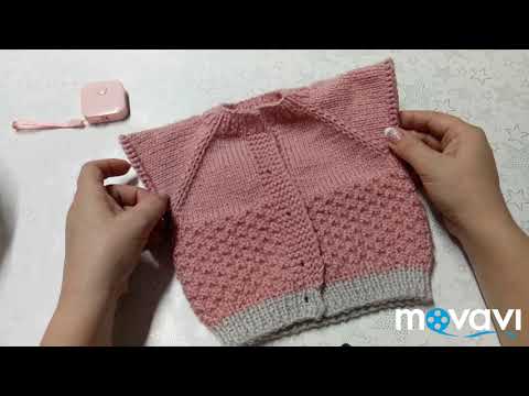 Видео: Детская кофточка спицами.Реглан сверху с ростком 2 Часть