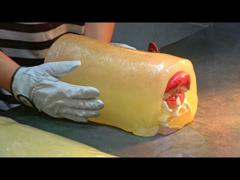 Видео: Рождественская конфета Как сделать "Дед Мороз" - PAPABUBBLE - Японские сладости