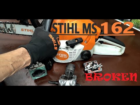 Видео: NEW STIHL MS 162 CHAINSAW WITH BROKEN ENGINE.Нова резачка STIHL MS 162 с блокирал двигател.