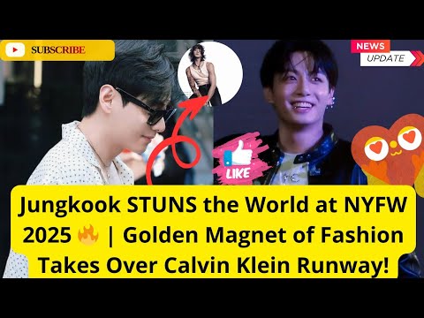 Видео: Чонгук ПОТРЯСАЕТ мир на NYFW 2025 🔥 | Золотой магнит моды покоряет подиум Calvin Klein!