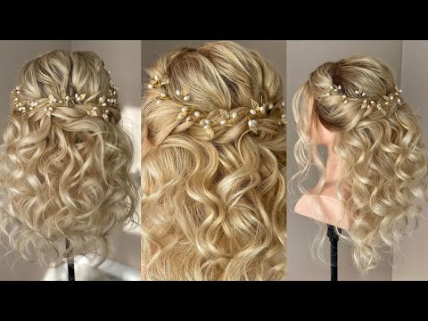 Видео: Локоны в стиле рустик. Прическа «Мальвинка». Wedding hairstyles tutorial