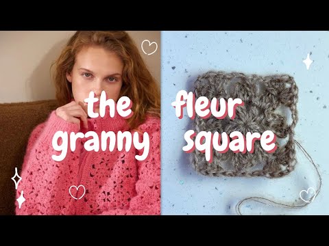 Видео: Урок по вязанию крючком квадрата «Флер»