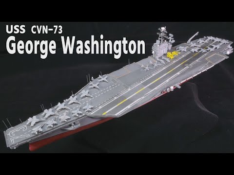 Видео: Атомный авианосец USS George Washington CVN-73 - 1/700 Модель корабля Full Build