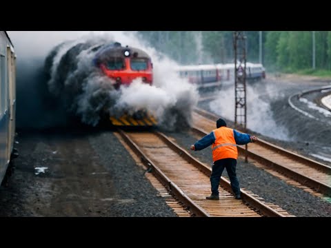 Видео: Невероятные Случаи На Железной Дороге!
