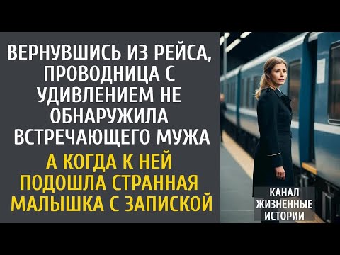 Видео: Приехав из рейса, проводница не обнаружила встречающего мужа… А увидев странную малышку с запиской…