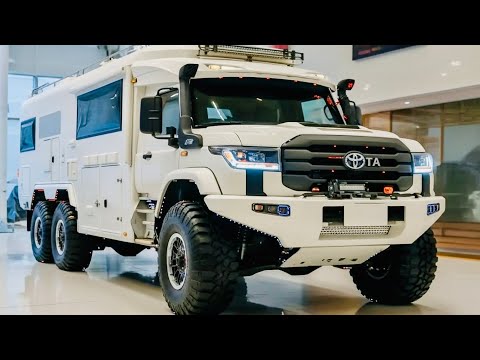 Видео: Toyota 6x6 экспедиционный кемпер обзор: дизайн, интерьер, панель, двигатель, внедорожные технологии