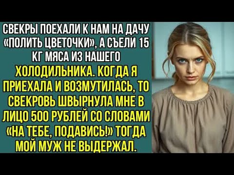 Видео: Свекры поехали к нам, на дачу «полить цветочки» а съели 15 кг мяса из нашего, холодильника...