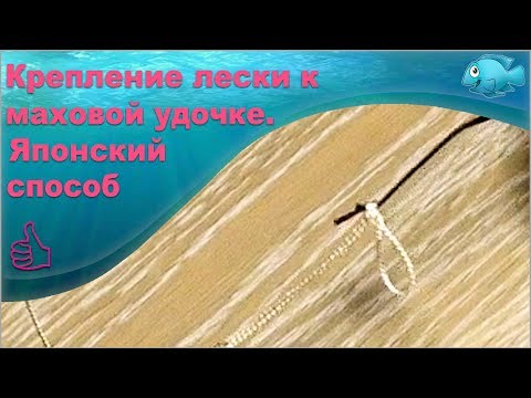 Видео: Крепление лески к маховой удочке. Японский способ