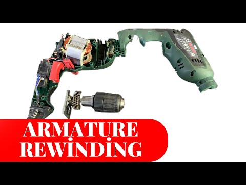 Видео: Как перемотать сгоревшую дрель? Ремонт дрели Bosch Easy lmpact 550 Обмотка якоря