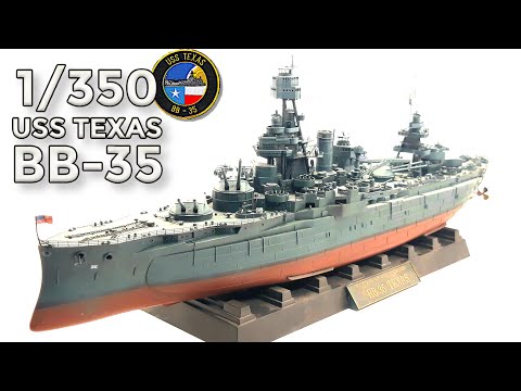 Видео: Trumpeter 1:350 Battleship USS Texas / Полная сборка, ремастеринг
