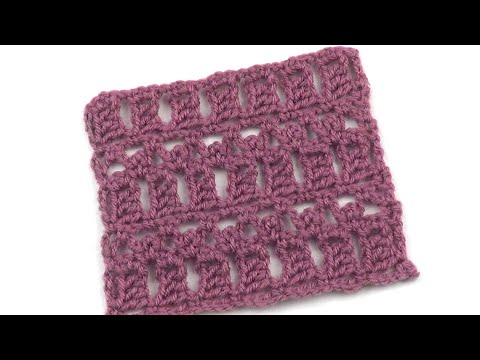 Видео: Ажурный узор с повернутыми столбиками   Openwork pattern with turned stitches