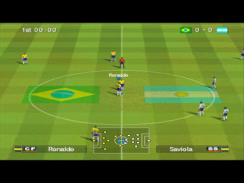 Видео: PES 6 — Бразилия против Аргентины | PS2