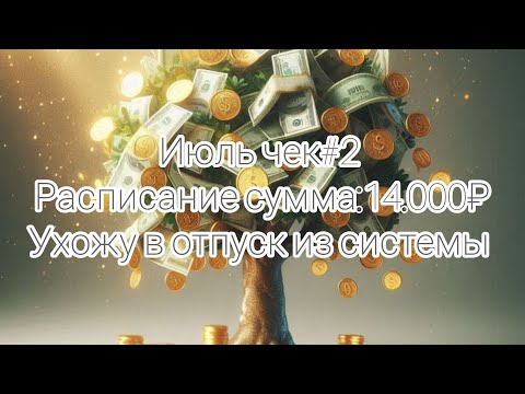 Видео: #15 Июль чек#2/ Детские пособия сумма 14.000₽/ Ухожу из системы в отпуск