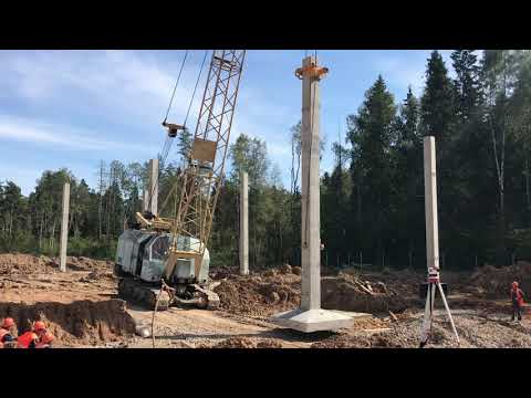 Видео: Монтаж колонны 11 тонн на рдк 250-3
