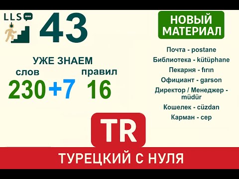 Видео: В городе и быту: Почта, библиотека, кошелек... | Турецкий язык с нуля #43