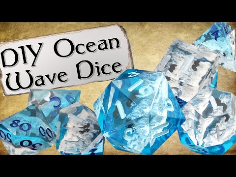 Видео: Простой способ сделать игральные кости из смолы «Океанская волна»