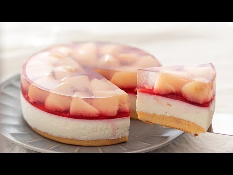 Видео: Персиковый чизкейк без выпечки ＊ Без яиц и без духовки ｜HidaMari Cooking