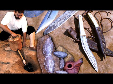 Видео: Примитивное оружие: нож и свинцовые пули. Изготовлено с использованием технологий железного века.