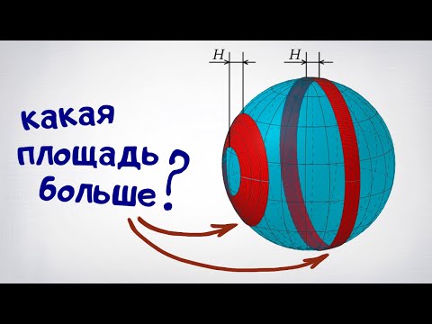 Видео: Где разрезать сферу, чтобы получить наибольшую площадь кольца?