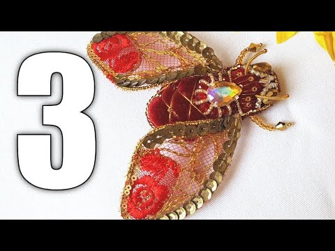 Видео: Beaded bee brooch/Beaded bumblebee/Beaded honey bee/Beaded brooch/Брошь ПЧЕЛА из бисера и бусин 3