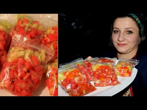 Видео: Ինչպես Սառեցնել Լոլիկն ու Պղպեղը Ձմեռվա համար Заморозка Помидор с Перцем на Зиму #Շամշադին#Шамшадин