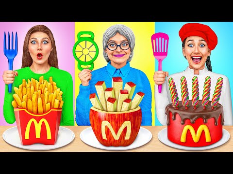 Видео: Кулинарный Челлендж: Я против Бабушки | Фантастические Лайфхаки с Едой от Multi DO Challenge