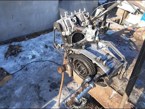 Видео: Четырехтактный 4т двигатель иж юпитер 5 из стандартного! Двигатель успешно запущен!